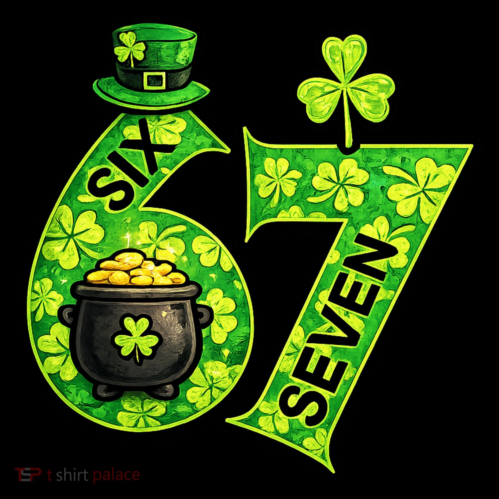 Six Seven 6-7 St Patricks Day 67 Paddys Meme Women's Hoodie