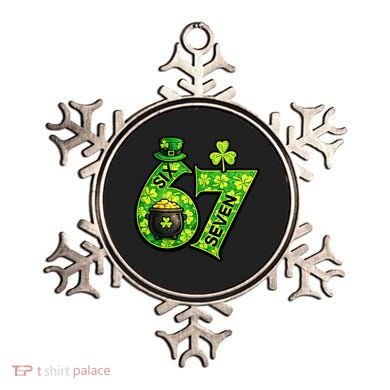 Six Seven 6-7 St Patricks Day 67 Paddys Meme Ornament