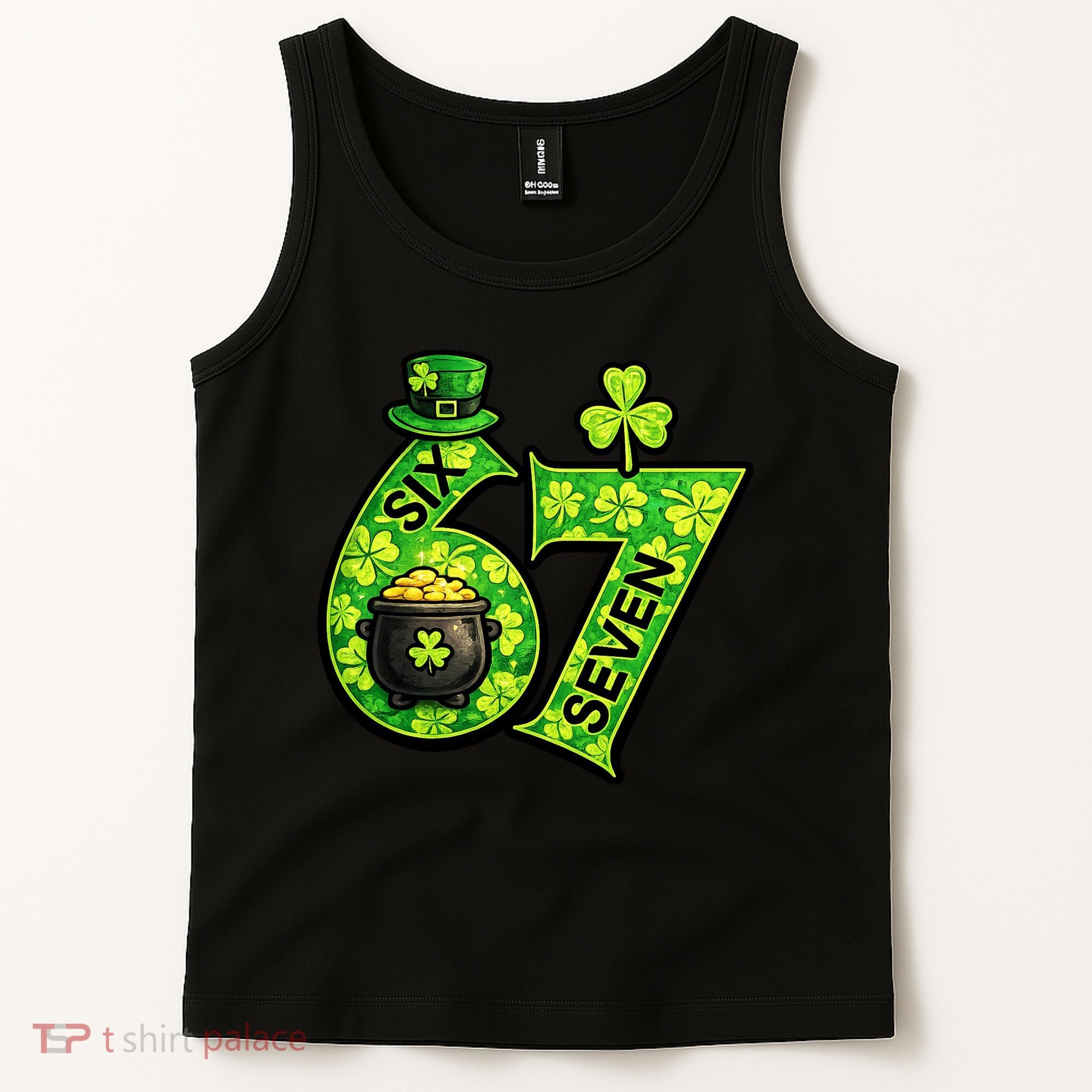 Six Seven 6-7 St Patricks Day 67 Paddys Meme Tank Top