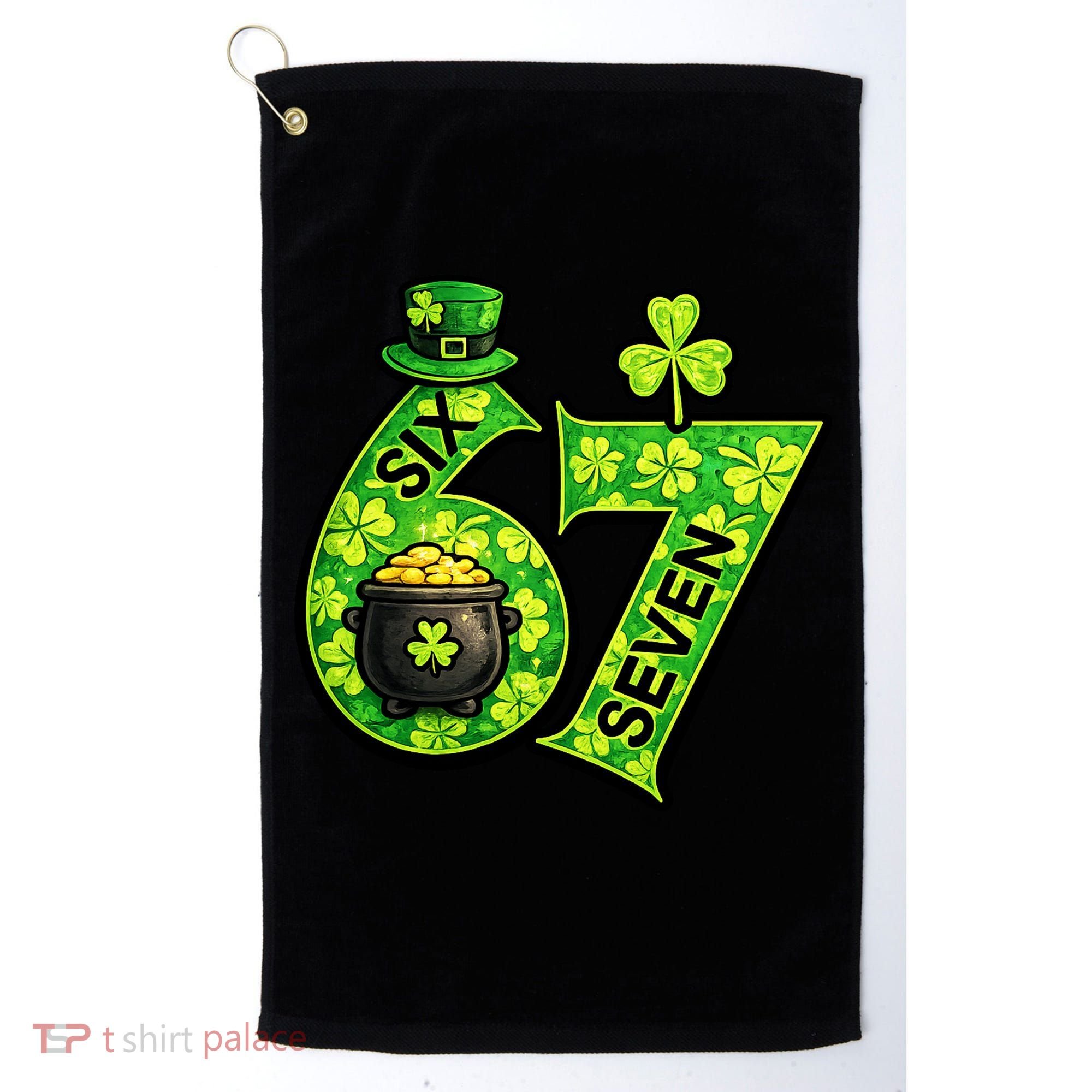 Six Seven 6-7 St Patricks Day 67 Paddys Meme Golf Towel