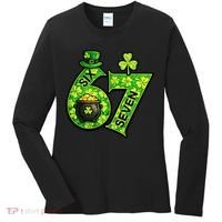 Six Seven 6-7 St Patricks Day 67 Paddys Meme Women's Long Sleeve Shirt thumb 0