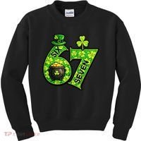Six Seven 6-7 St Patricks Day 67 Paddys Meme Kids Sweatshirt thumb 0