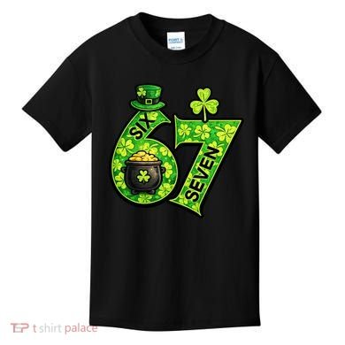 Six Seven 6-7 St Patricks Day 67 Paddys Meme Kids T-Shirt