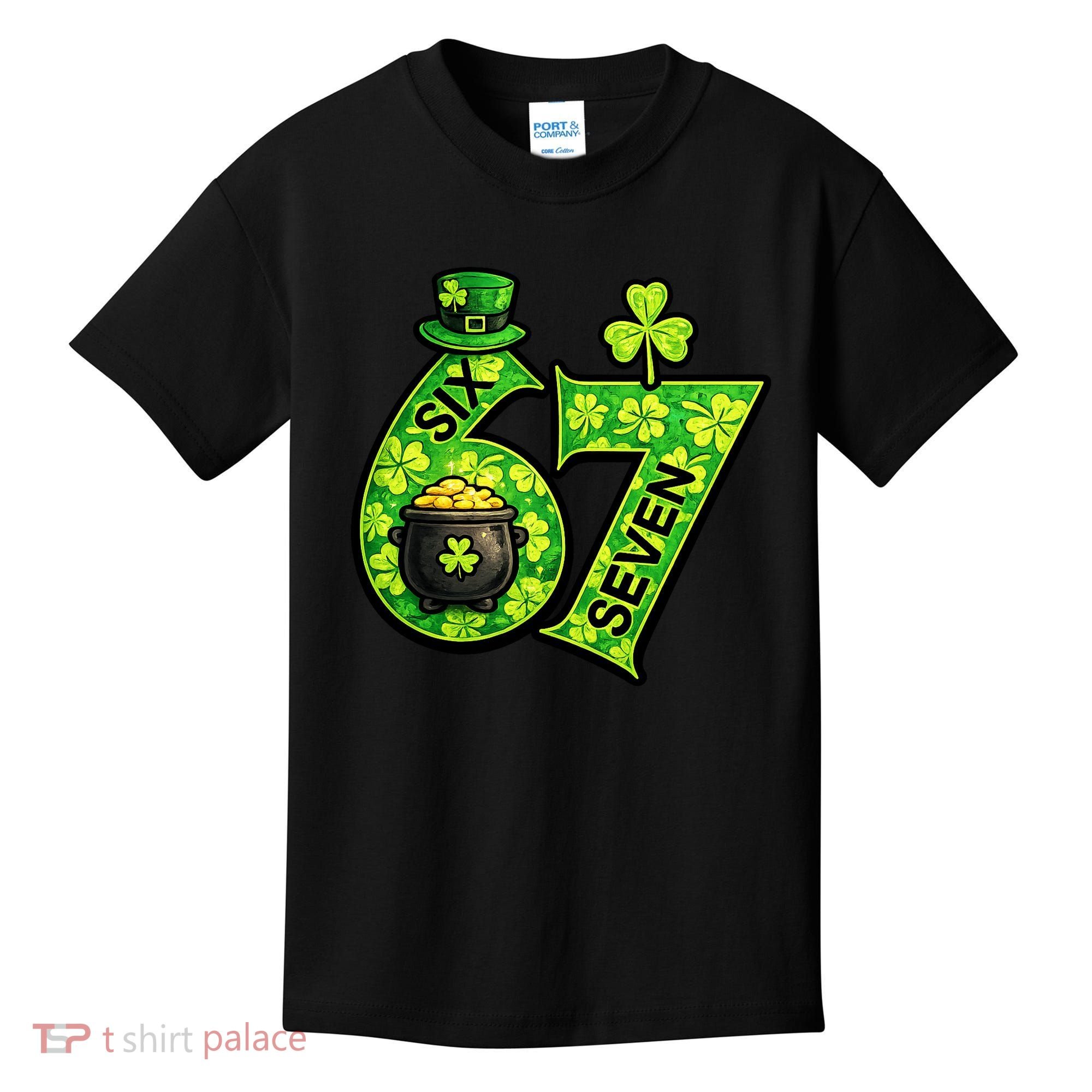 Six Seven 6-7 St Patricks Day 67 Paddys Meme Kids T-Shirt