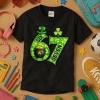 Six Seven 6-7 St Patricks Day 67 Paddys Meme Kids T-Shirt thumb 3