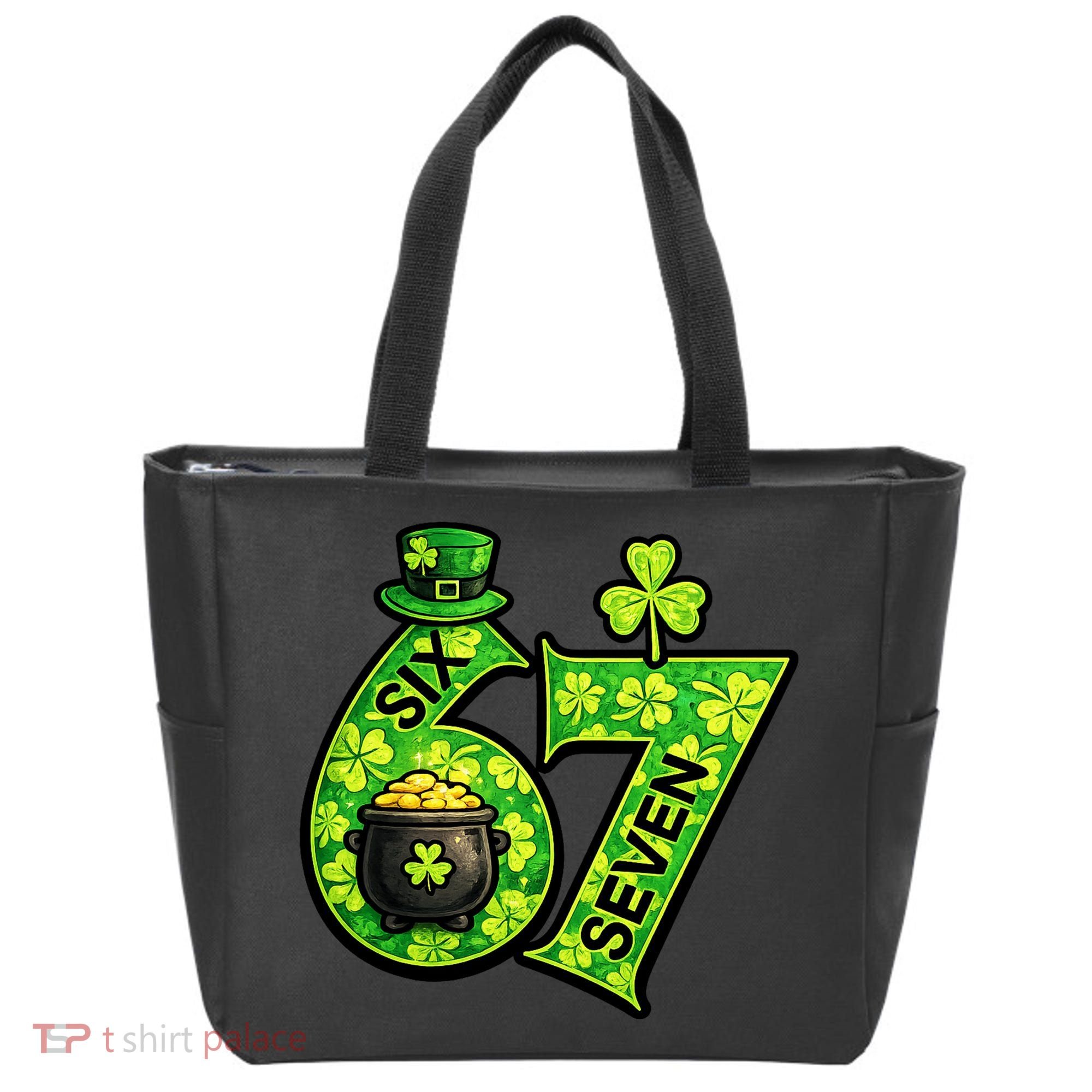 Six Seven 6-7 St Patricks Day 67 Paddys Meme Tote Bag