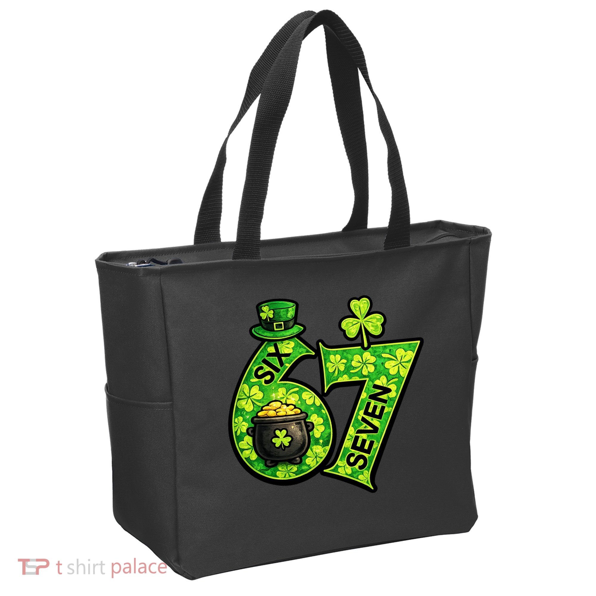 Six Seven 6-7 St Patricks Day 67 Paddys Meme Tote Bag