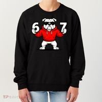 Six Seven 67 Meme Bulldogs Number 6 And 7 Women's Sweatshirt thumb 0