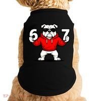 Six Seven 67 Meme Bulldogs Number 6 And 7 Doggie Tank thumb 0