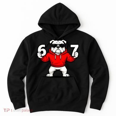 Six Seven 67 Meme Bulldogs Number 6 And 7 Hoodie