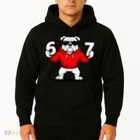 Six Seven 67 Meme Bulldogs Number 6 And 7 Hoodie thumb 2