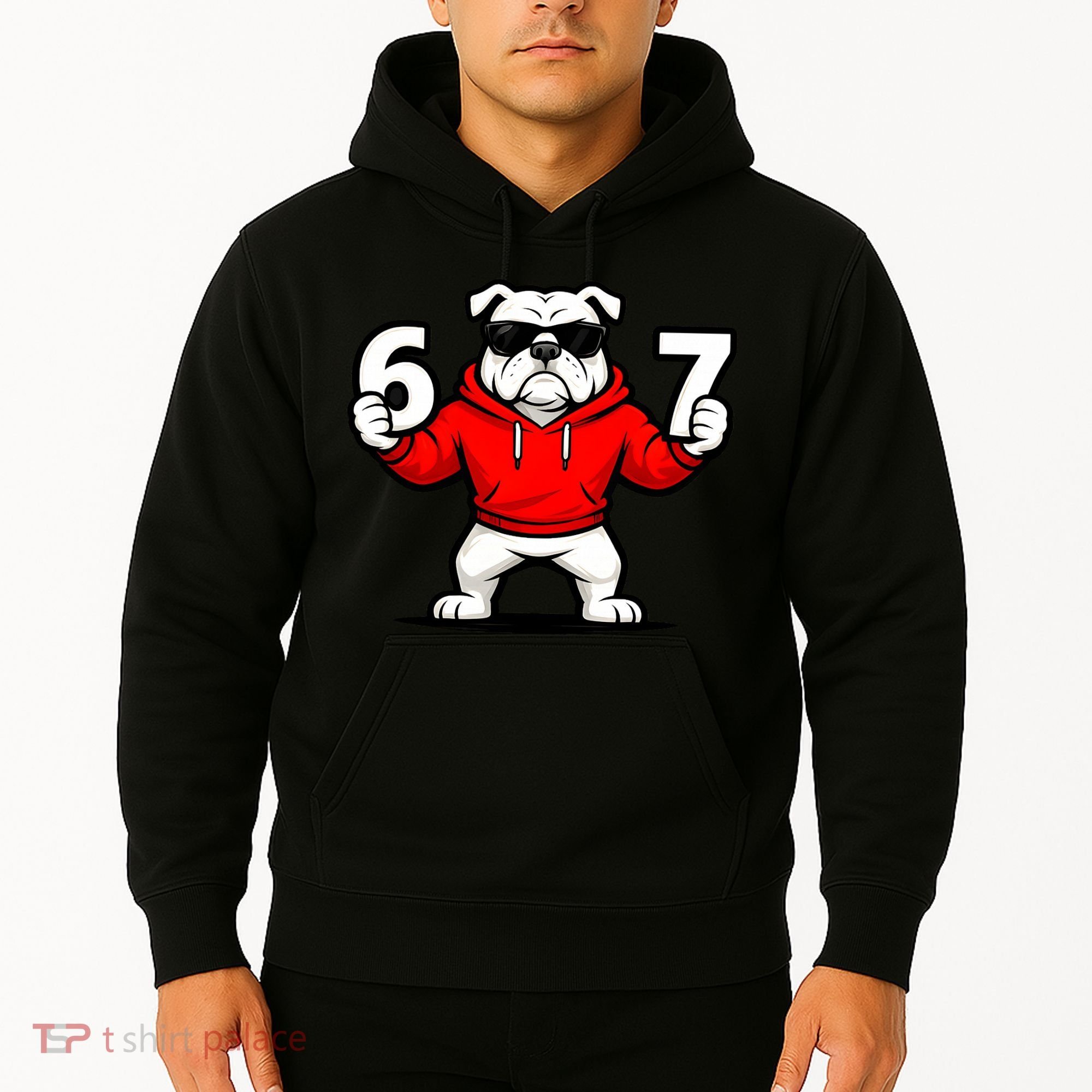 Six Seven 67 Meme Bulldogs Number 6 And 7 Hoodie