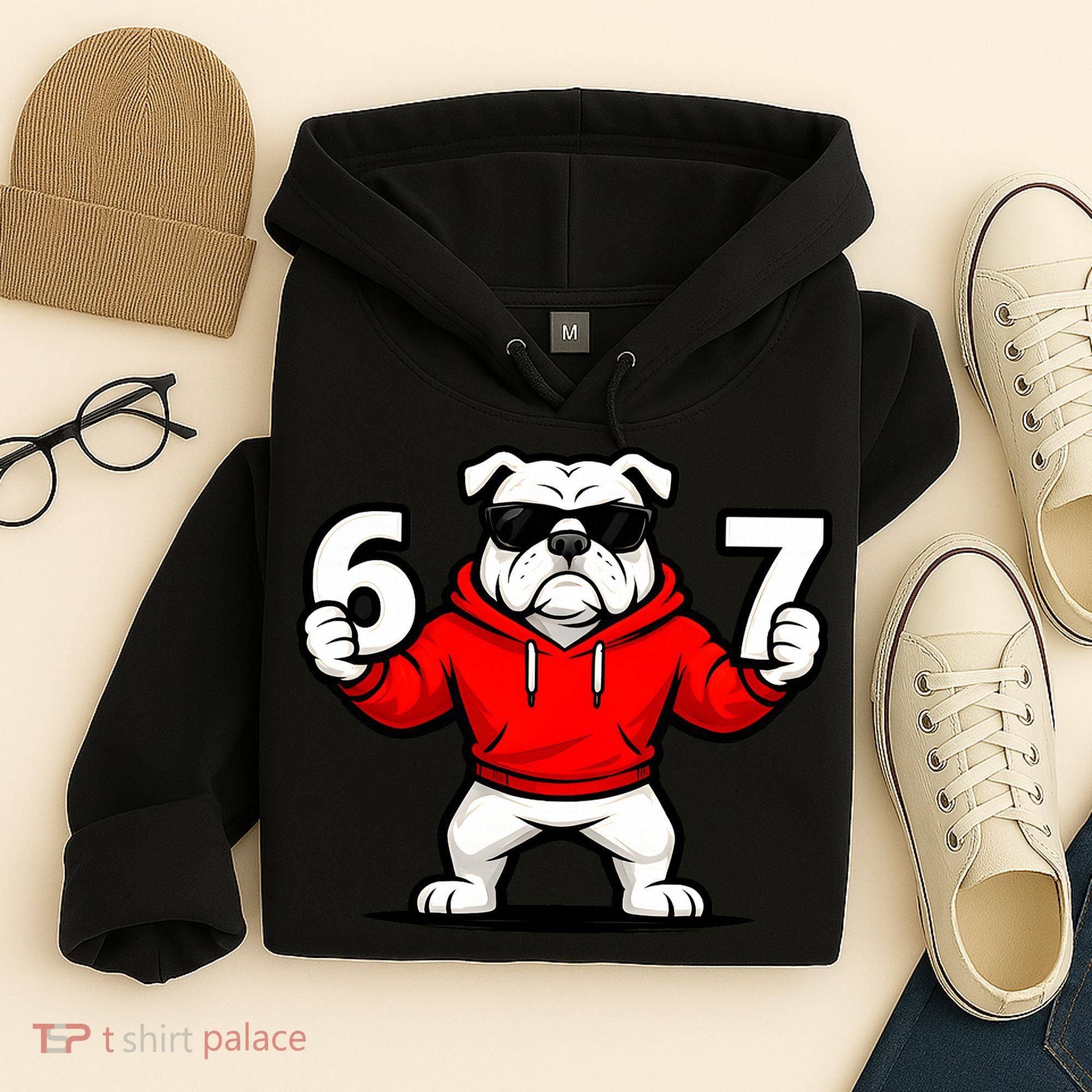 Six Seven 67 Meme Bulldogs Number 6 And 7 Hoodie