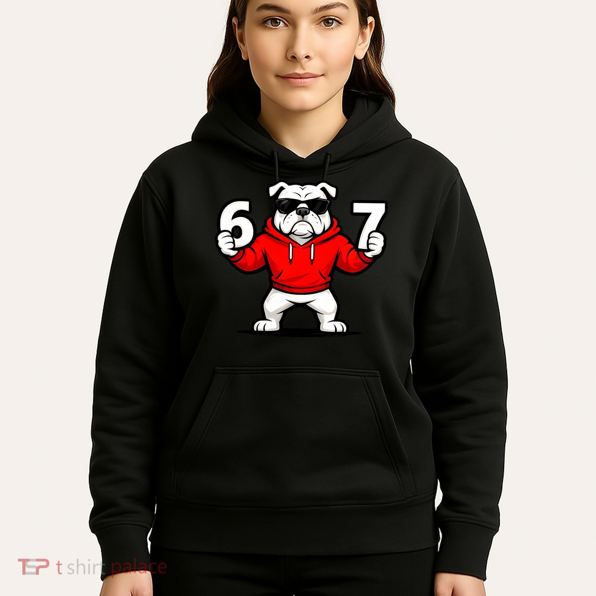 Six Seven 67 Meme Bulldogs Number 6 And 7 Hoodie