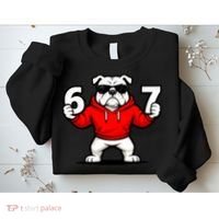 Six Seven 67 Meme Bulldogs Number 6 And 7 Sweatshirt thumb 2