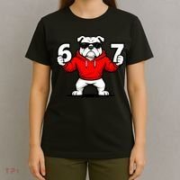 Six Seven 67 Meme Bulldogs Number 6 And 7 T-Shirt thumb 4