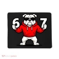 Six Seven 67 Meme Bulldogs Number 6 And 7 Mousepad thumb 0