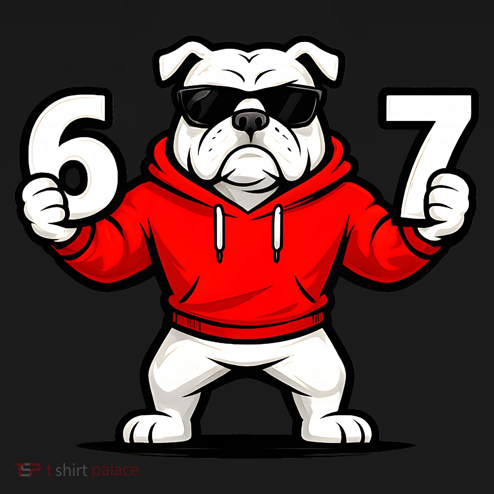 Six Seven 67 Meme Bulldogs Number 6 And 7 Baby Bodysuit