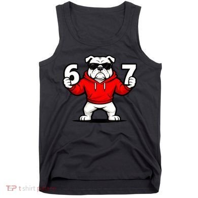 Six Seven 67 Meme Bulldogs Number 6 And 7 Tank Top