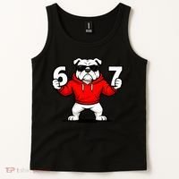 Six Seven 67 Meme Bulldogs Number 6 And 7 Tank Top thumb 2