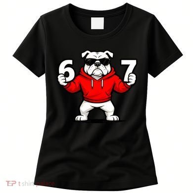 Six Seven 67 Meme Bulldogs Number 6 And 7 Women's T-Shirt