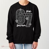 Six Seven 6-7 Meme 67 Classic Retro Women's Sweatshirt thumb 0