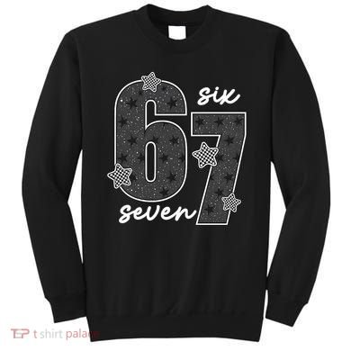 Six Seven 6-7 Meme 67 Classic Retro Sweatshirt