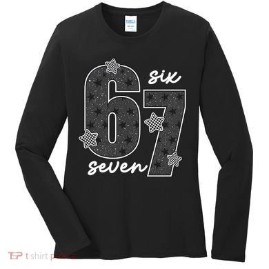 Six Seven 6-7 Meme 67 Classic Retro Women's Long Sleeve Shirt