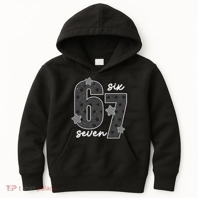 Six Seven 6-7 Meme 67 Classic Retro Kids Hoodie