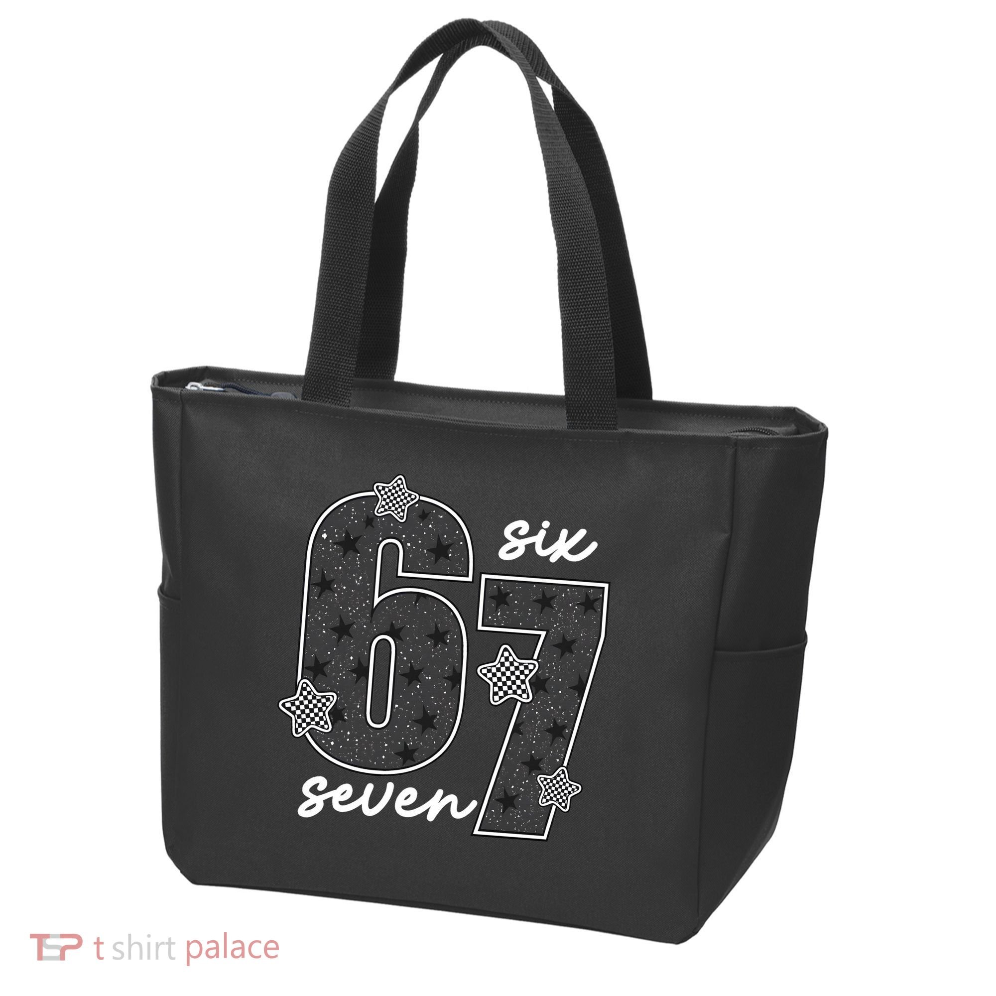Six Seven 6-7 Meme 67 Classic Retro Tote Bag