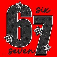 Six Seven 6-7 Meme 67 Classic Retro Santa Hat thumb 1