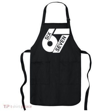 Six Seven 6-7 Meme 67 Sixty Seven Logo  Apron