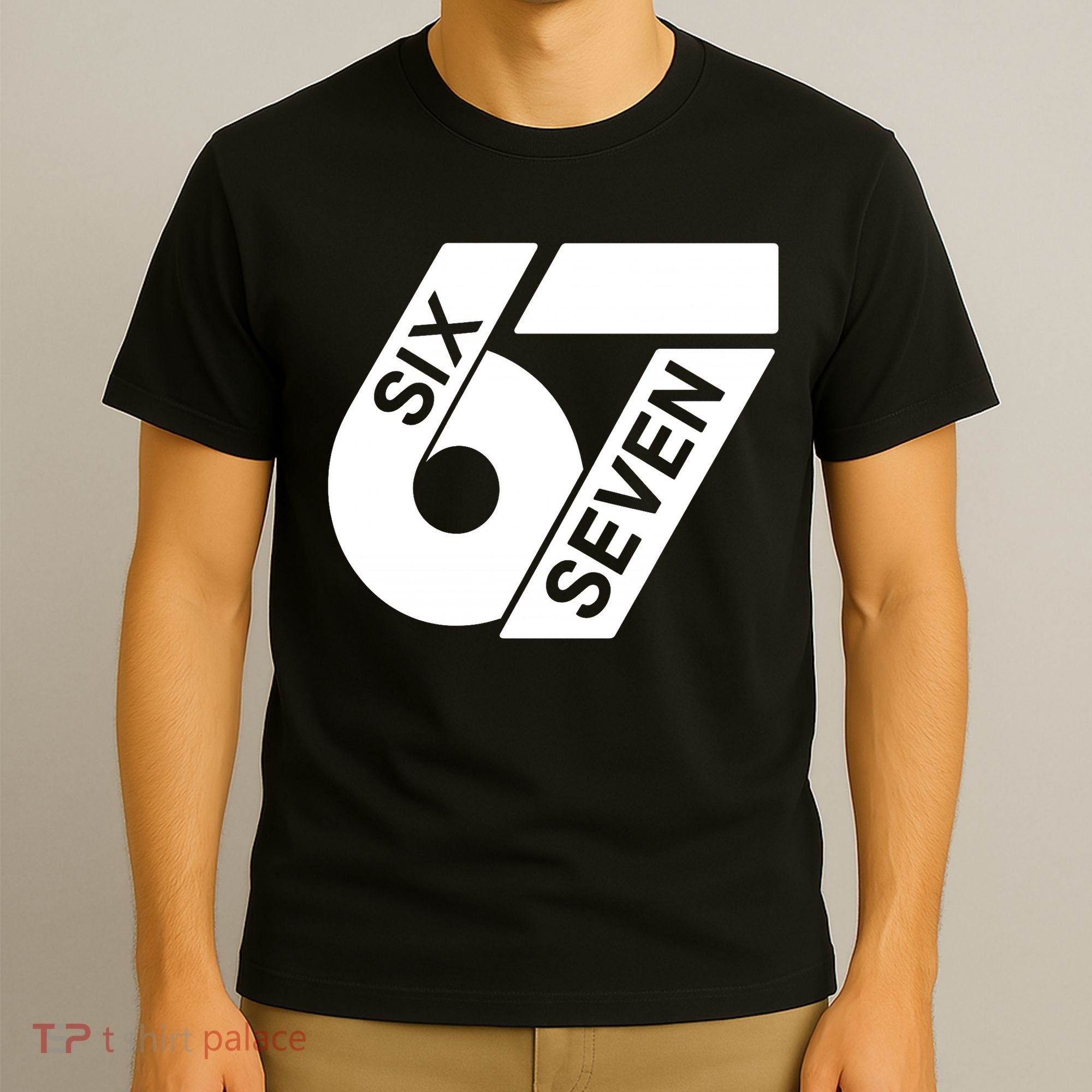 Six Seven 6-7 Meme 67 Sixty Seven Logo  T-Shirt