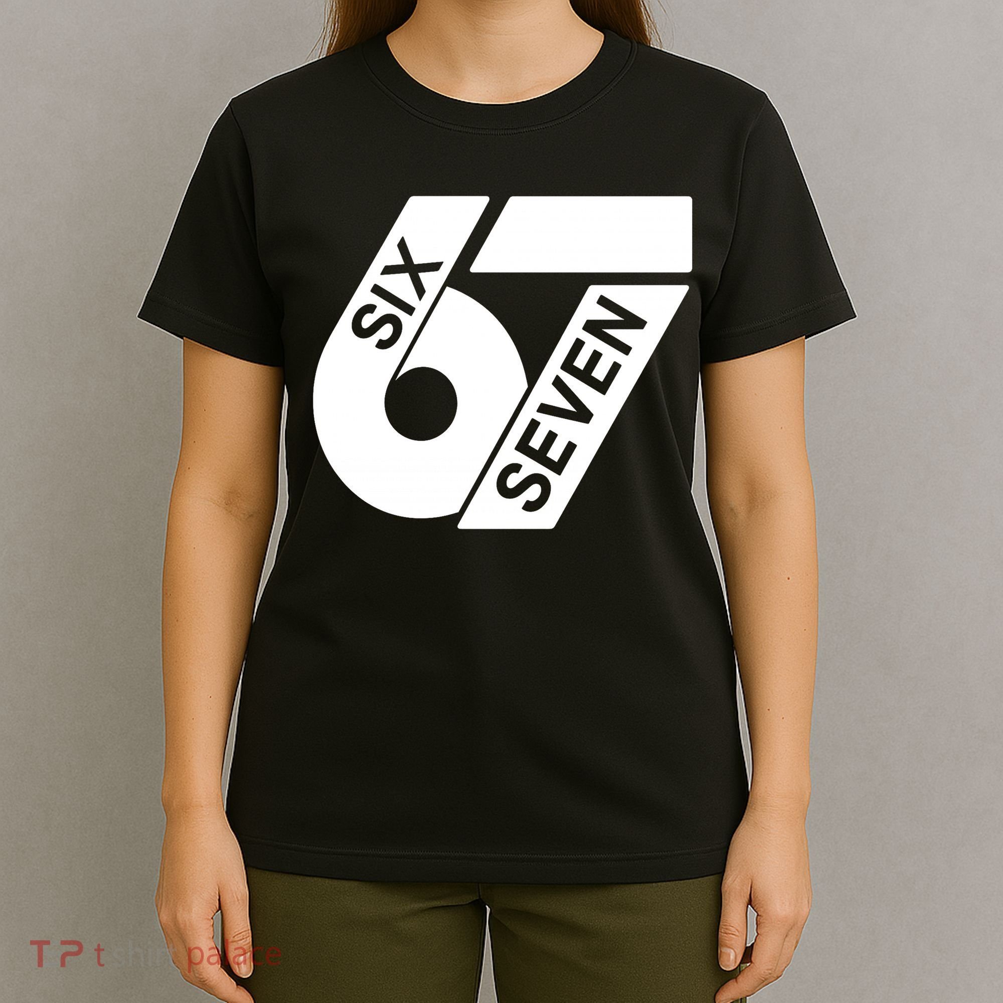 Six Seven 6-7 Meme 67 Sixty Seven Logo  T-Shirt