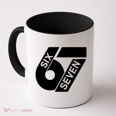 Six Seven 6-7 Meme 67 Sixty Seven Logo  Coffee Mug