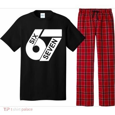Six Seven 6-7 Meme 67 Sixty Seven Logo  Pajama Set