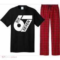 Six Seven 6-7 Meme 67 Sixty Seven Logo  Pajama Set thumb 0