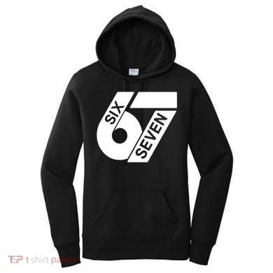 Six Seven 6-7 Meme 67 Sixty Seven Logo  Women's Hoodie