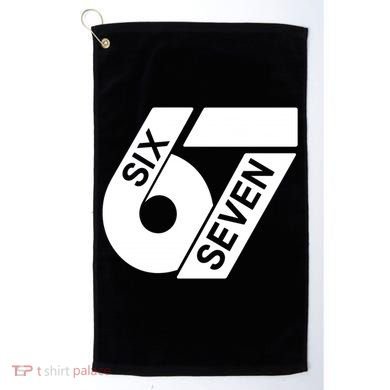 Six Seven 6-7 Meme 67 Sixty Seven Logo  Golf Towel