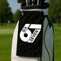 Six Seven 6-7 Meme 67 Sixty Seven Logo  Golf Towel thumb 2