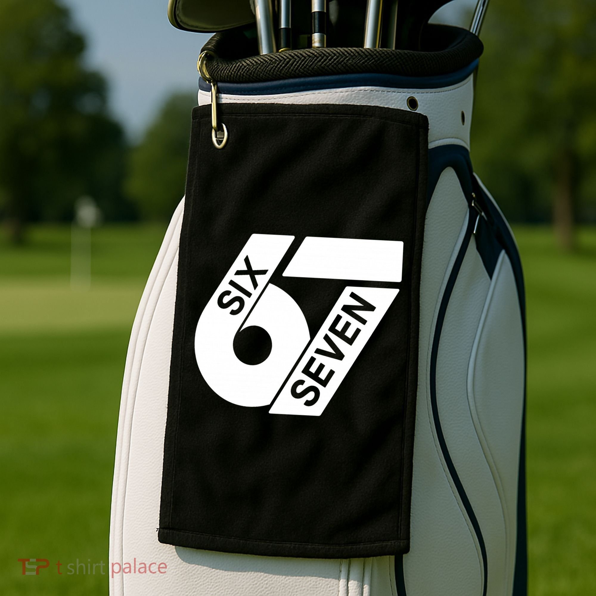 Six Seven 6-7 Meme 67 Sixty Seven Logo  Golf Towel