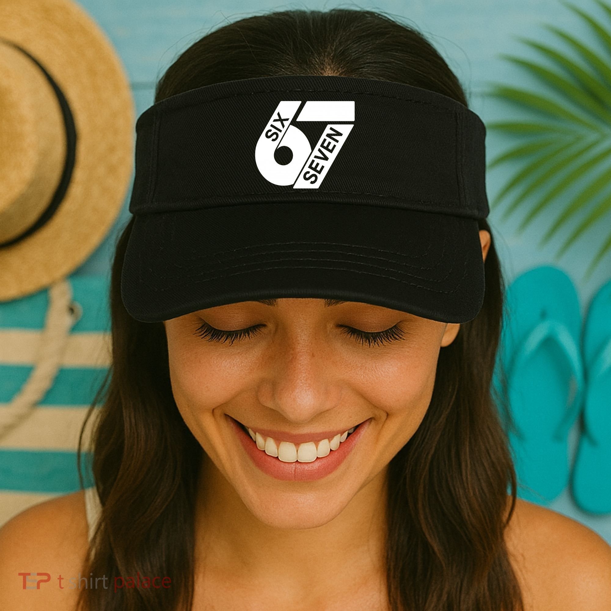 Six Seven 6-7 Meme 67 Sixty Seven Logo  Visor