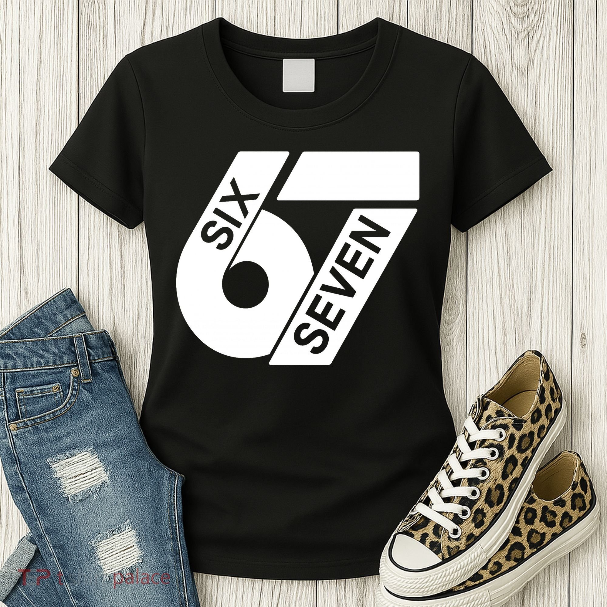 Six Seven 6-7 Meme 67 Sixty Seven Logo  Women's T-Shirt