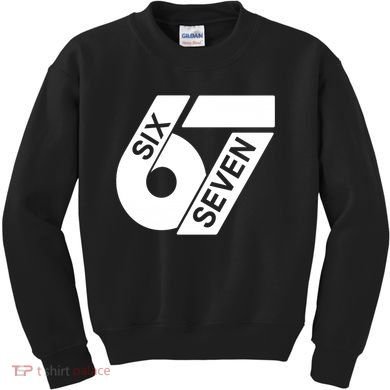 Six Seven 6-7 Meme 67 Sixty Seven Logo  Kids Sweatshirt
