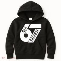 Six Seven 6-7 Meme 67 Sixty Seven Logo  Kids Hoodie thumb 0