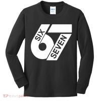 Six Seven 6-7 Meme 67 Sixty Seven Logo  Kids Long Sleeve Shirt thumb 0