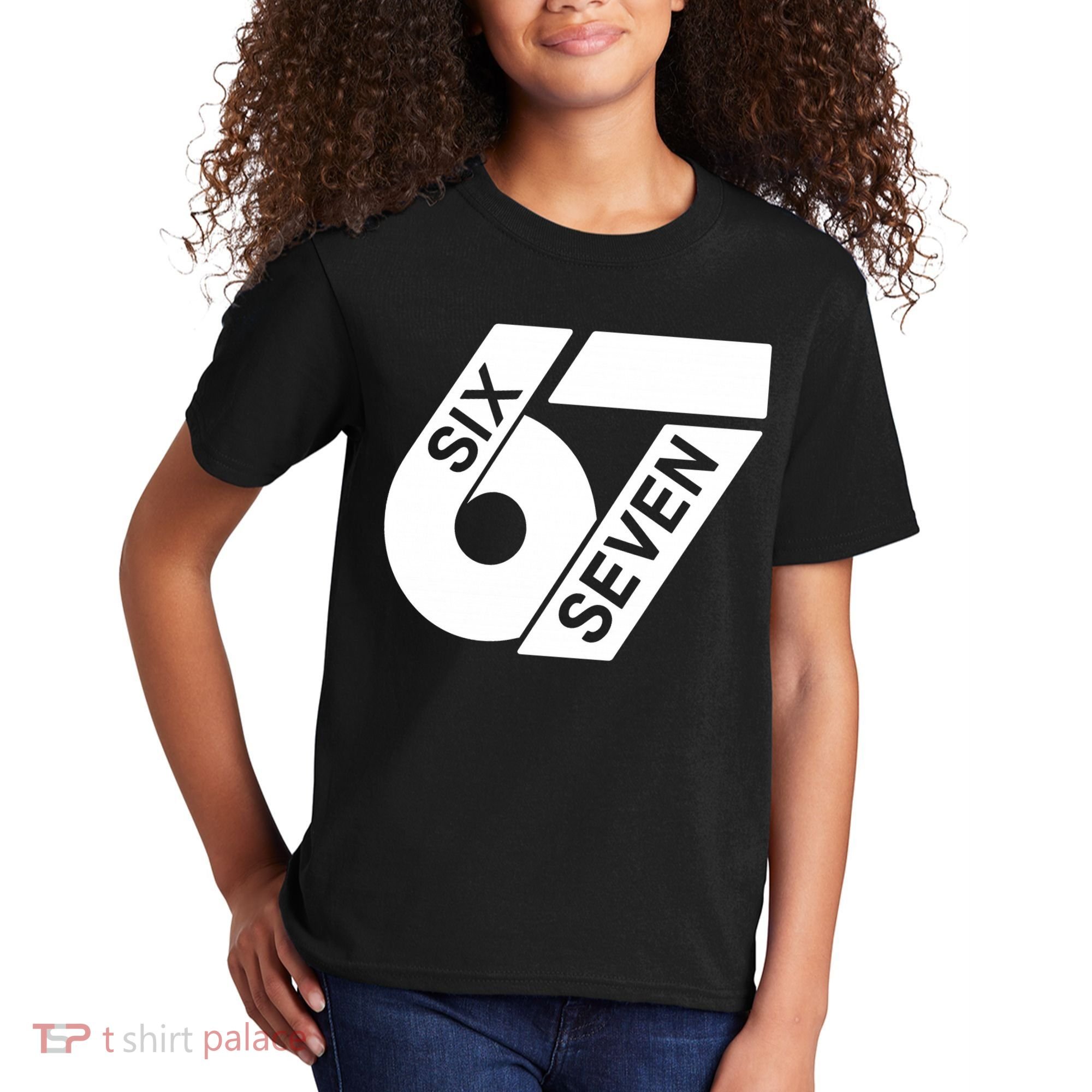 Six Seven 6-7 Meme 67 Sixty Seven Logo  Kids T-Shirt