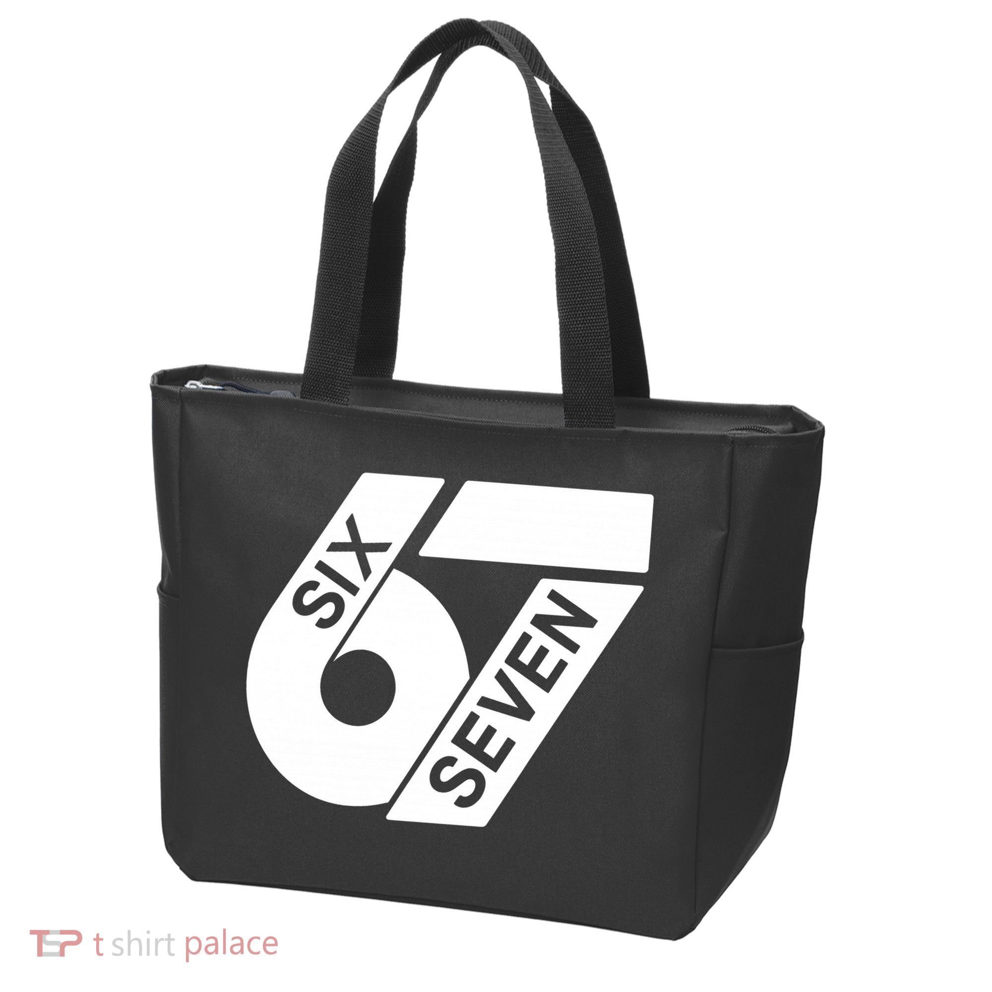 Six Seven 6-7 Meme 67 Sixty Seven Logo  Tote Bag