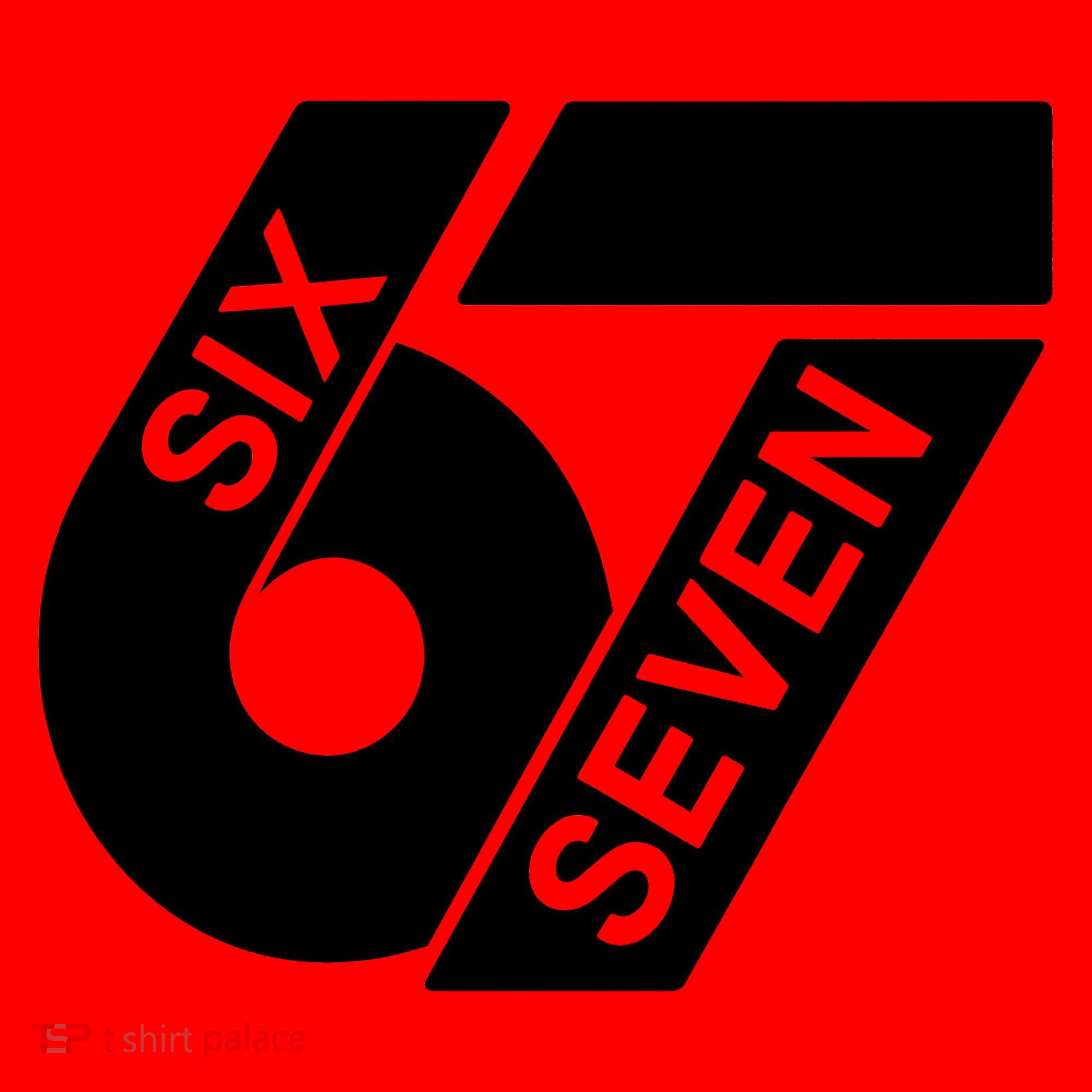 Six Seven 6-7 Meme 67 Sixty Seven Logo  Santa Hat