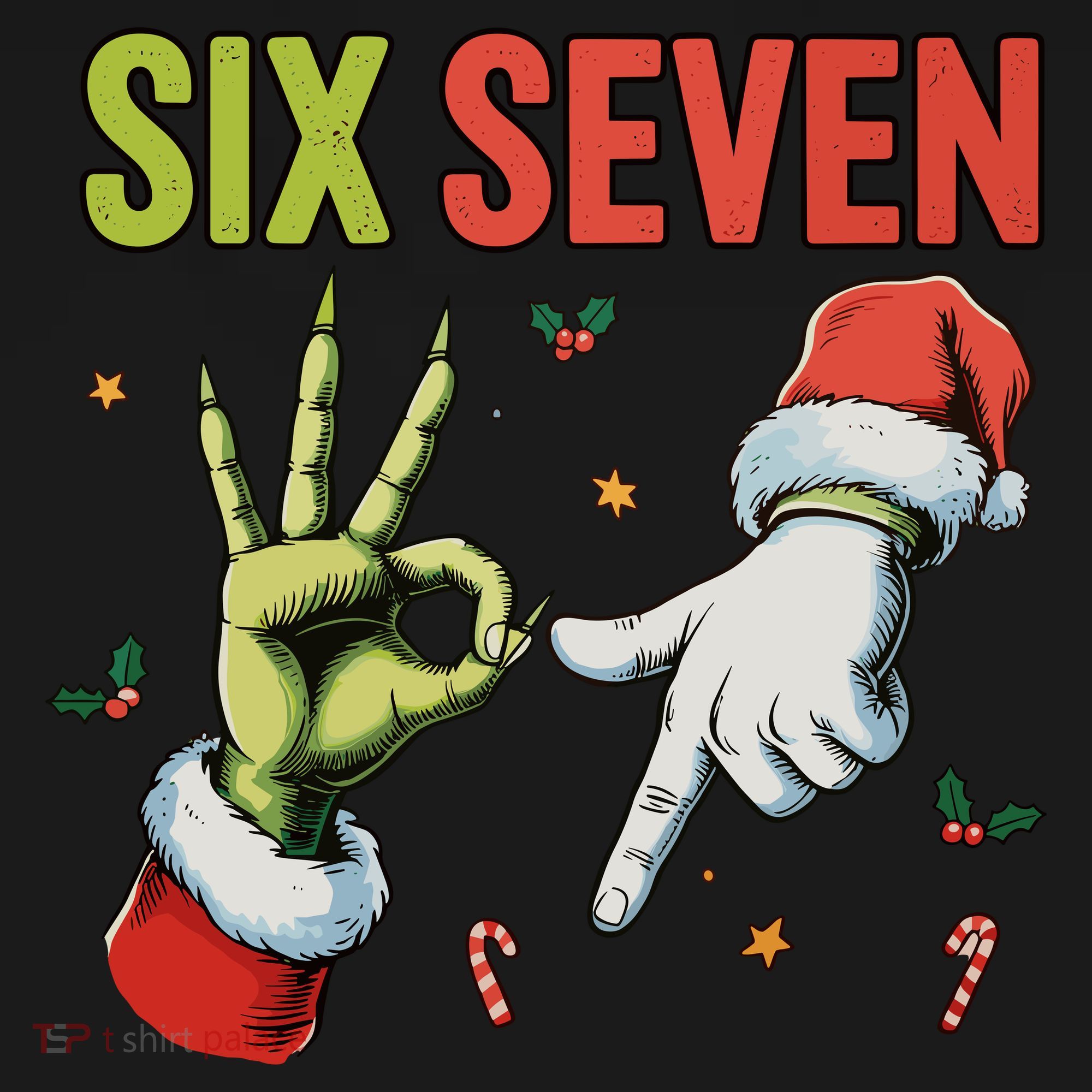 Six Seven 6 7 67 Meme Christmas Xmas Funny Toddler Hoodie